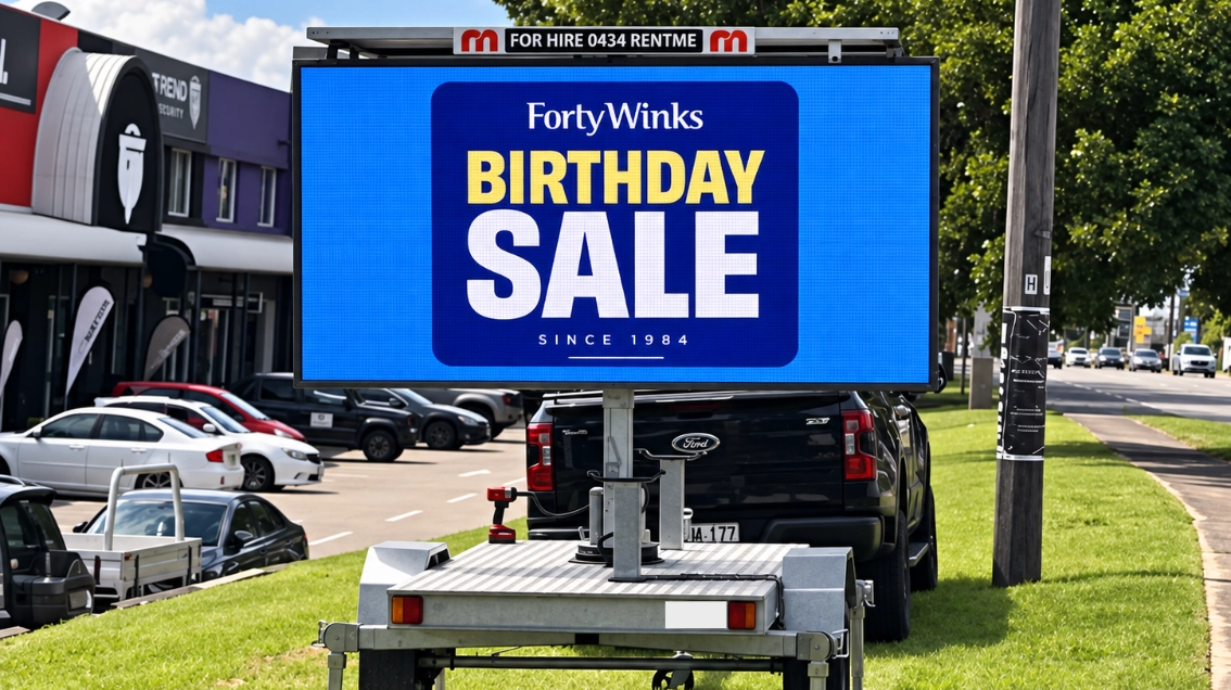 Digital advertising outside a business